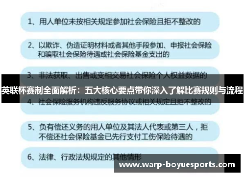 英联杯赛制全面解析：五大核心要点带你深入了解比赛规则与流程